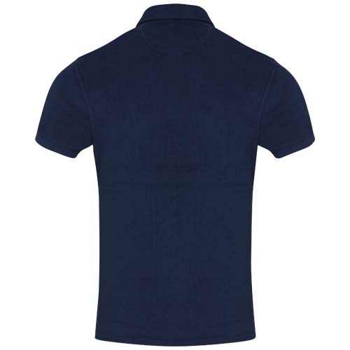 Koszulka polo Akoya, unisex, z materiału frotte z recyklingu  Granatowy 37544559 (3)
