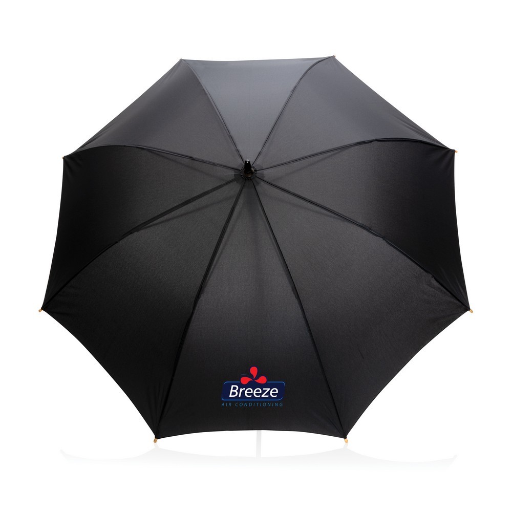 Bambusowy parasol automatyczny 23" AWARE™ RPET Czarny P850.651 (4)