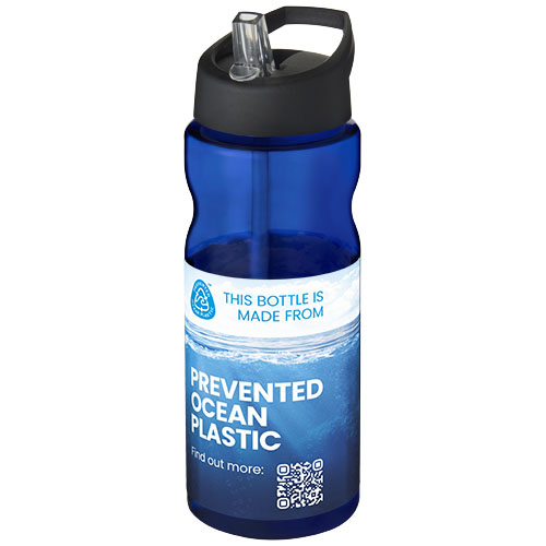 Bidon H2O Eco o pojemności 650 ml z wieczkiem z dzióbkiem Niebieski-Czarny 21009902 (1)