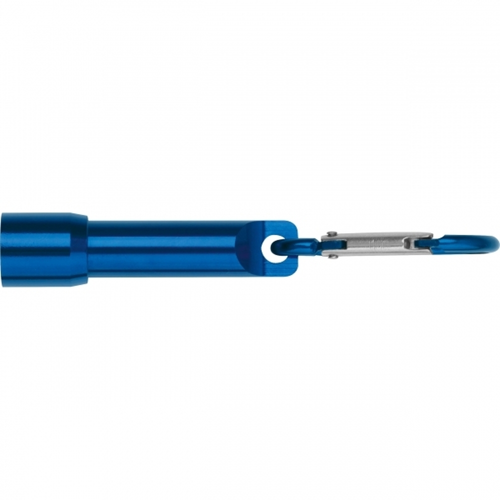Mini latarka z aluminium z recyklingu BERGAMO Niebieski 529304 (2)