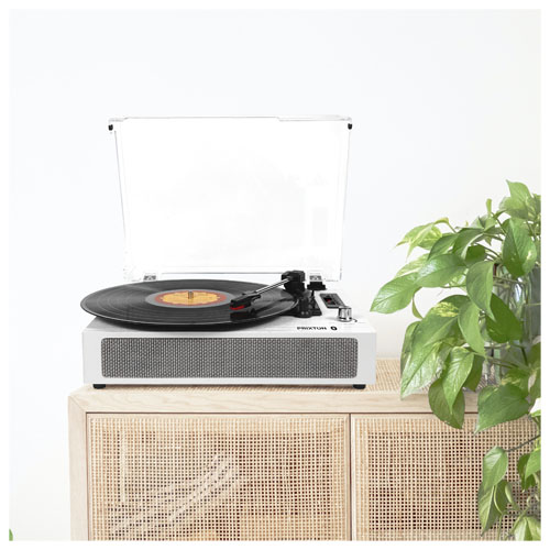 Prixton Studio reflective luksusowy gramofon i odtwarzacz muzyki Biały 1PA11601 (4)