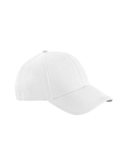 Czapka Z Daszkiem 6 Panelowa Odprowadzajaca Wilgoc Siatkowa White CB165-988139 
