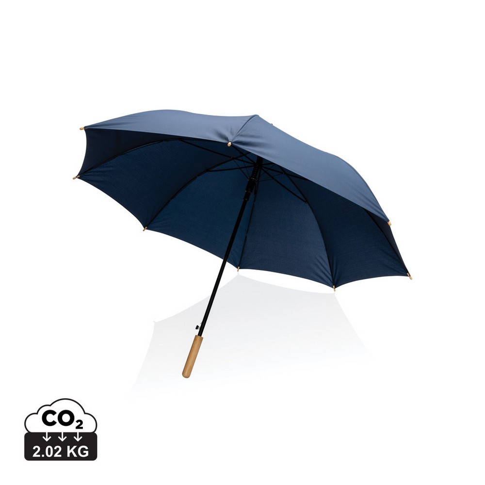 Bambusowy parasol automatyczny 27" AWARE™ RPET Niebieski P850.665 (5)