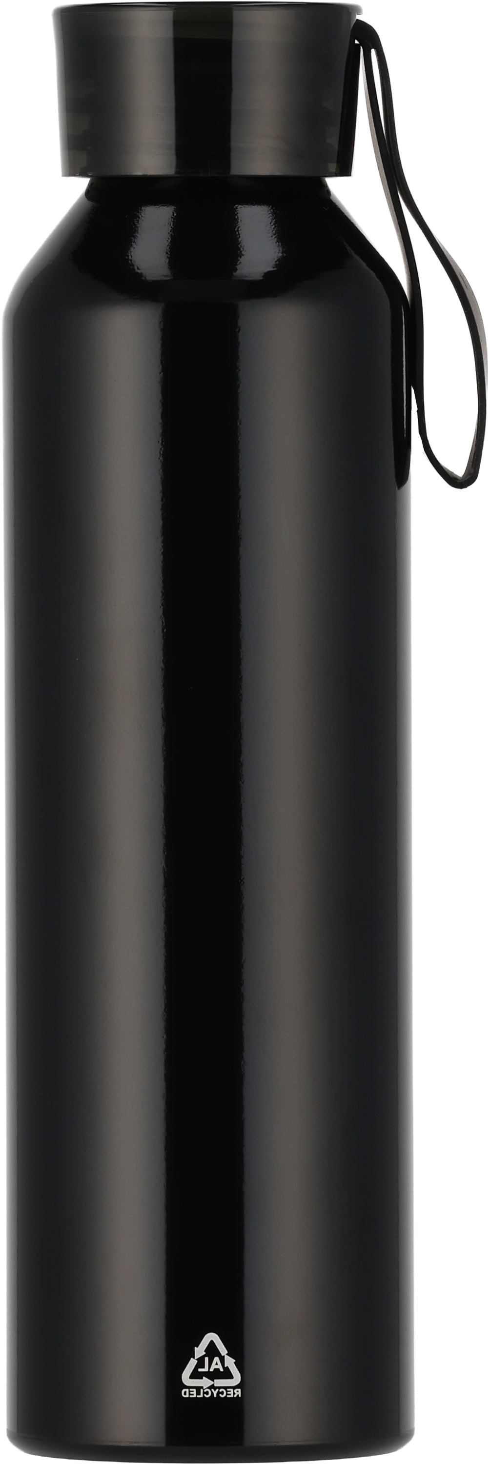 Butelka z aluminium z recyklingu CORK 600 ml Czarny 424703 (2)