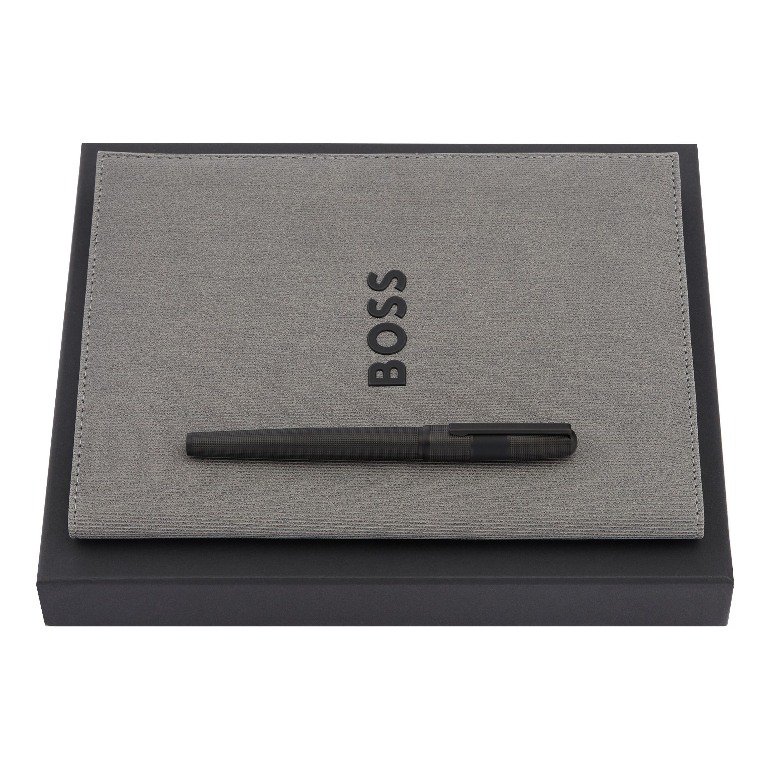 Gadżet reklamowy - Zestaw upominkowy Hugo Boss teczka i pióro kulkowe HDM409H + HSQ4835A