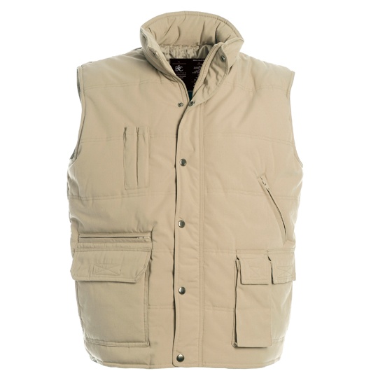 Kamizelka Unisex Regulowana z Kieszeniami Beige BCJU880-468872 