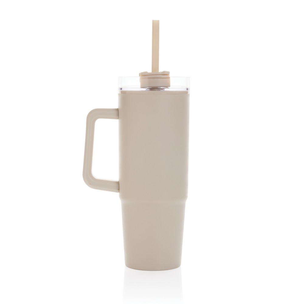 Kubek podróżny 900 ml Tana, plastik z recyklingu Beżowy P437.1019 (3)