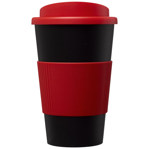 Kubek termiczny z serii Americano® o pojemności 350 ml z uchwytem Czarny-Czerwony 21000203 (2)