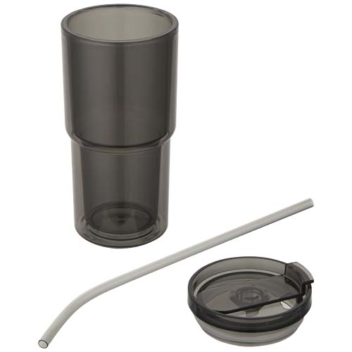 Kubek plastikowy Archer o pojemności 480 ml z podwójnymi ściankami Czarny 10096790 (3)
