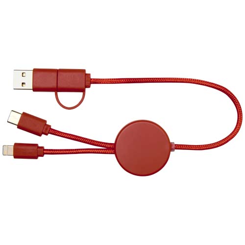 Citala kabel do synchronizacji danych i szybkiego ładowania 5 w 1 27 W o długości 30 cm z tworzyw sztucznych pochodzących z recyklingu Ceglasty 12442732 (4)