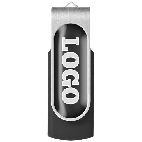Rotate pendrive wyposażony w interfejs USB 3.0 z wypukłym nadrukiem Czarny 1Z50990N (2)