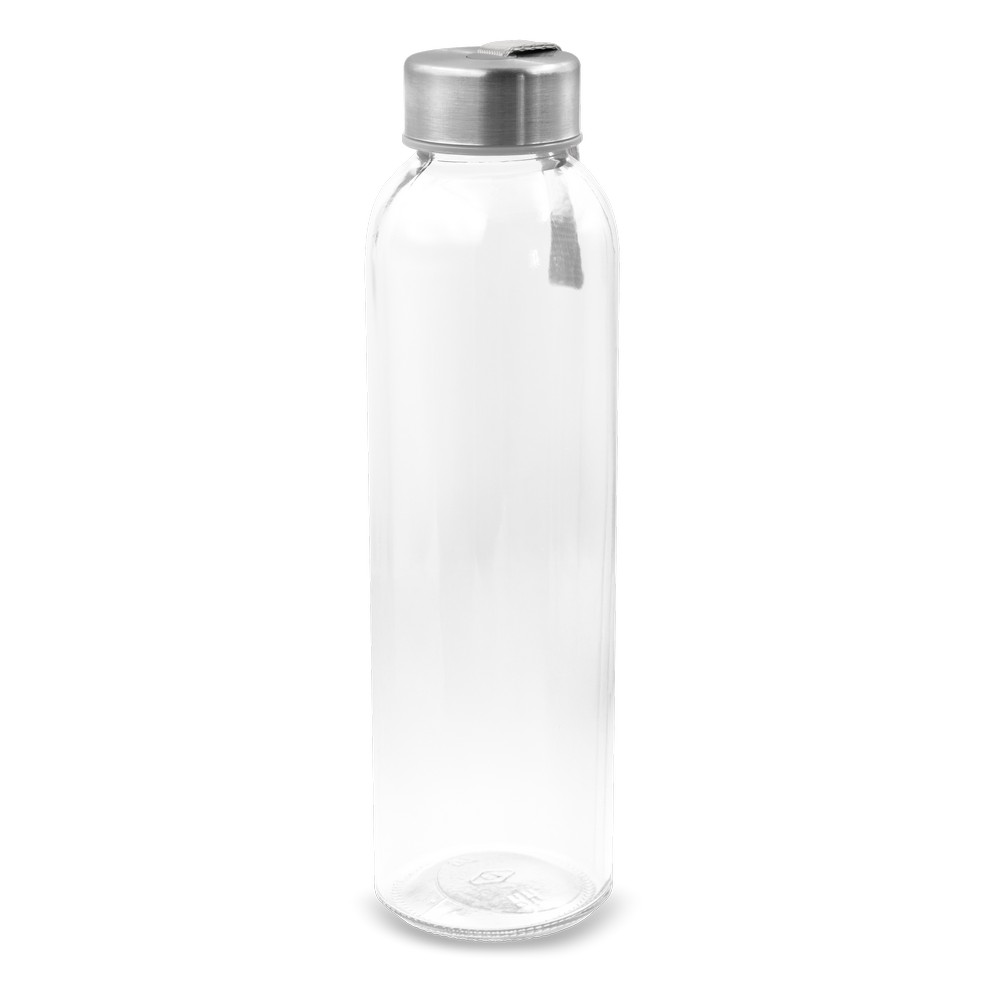 Szklana butelka 500 ml z kolorową wstążką | Viivi Szary VA062-19 (2)