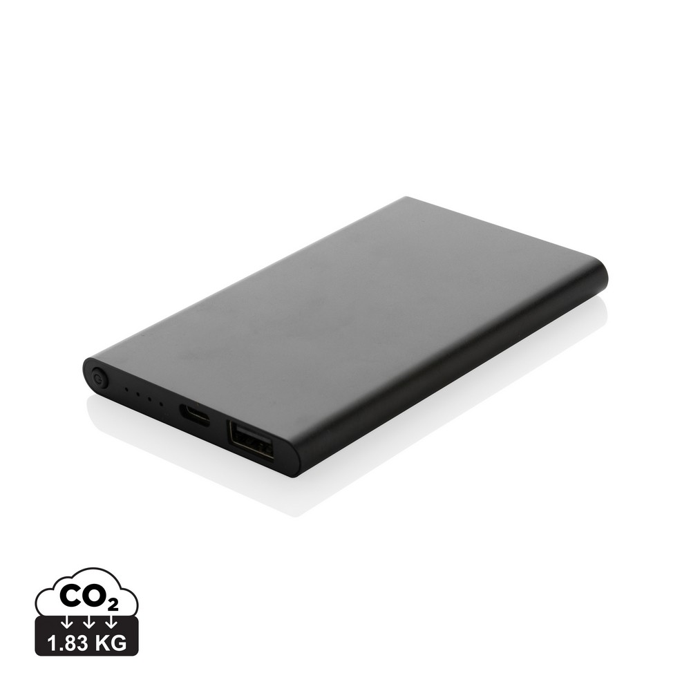 Power bank 4000 mAh z aluminium z recyklingu Czarny P322.421 (11)