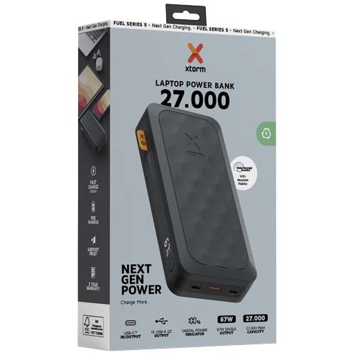 Xtorm FS5271seria Fuel powerbank o pojemności 27 000 mAh i mocy 67 W Nocny czarny 12440190 (2)
