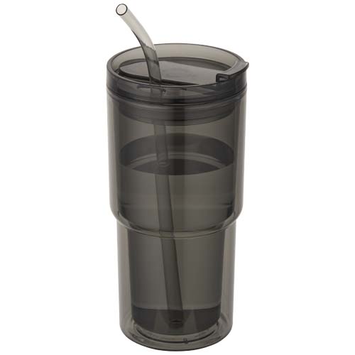 Kubek plastikowy Archer o pojemności 480 ml z podwójnymi ściankami Czarny 10096790 
