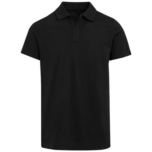 Graphite organiczna koszulka polo unisex o gramaturze 180 g/m², z krótkim rękawem i certyfikatem OCS Czarny 3955990A (2)