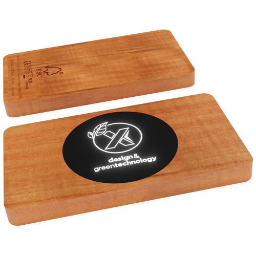 SCX.design P37 podświetlany, bezprzewodowy, drewniany powerbank 5000 mAh Drewniany 1PX06371 (2)