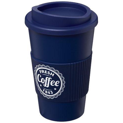 Americano® 350 ml termoizolowany kubek z uchwytem Ciemny niebieski 22000255 (1)