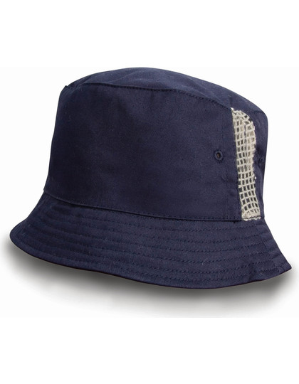 Kapelusz Bucket Bawełniany z Siatka Navy RH45-458697 (1)