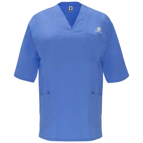 Panacea 160 g/m2 bluzka do pracy unisex z krótkim rękawem  Laboratoryjny niebieski R90981O0 (1)