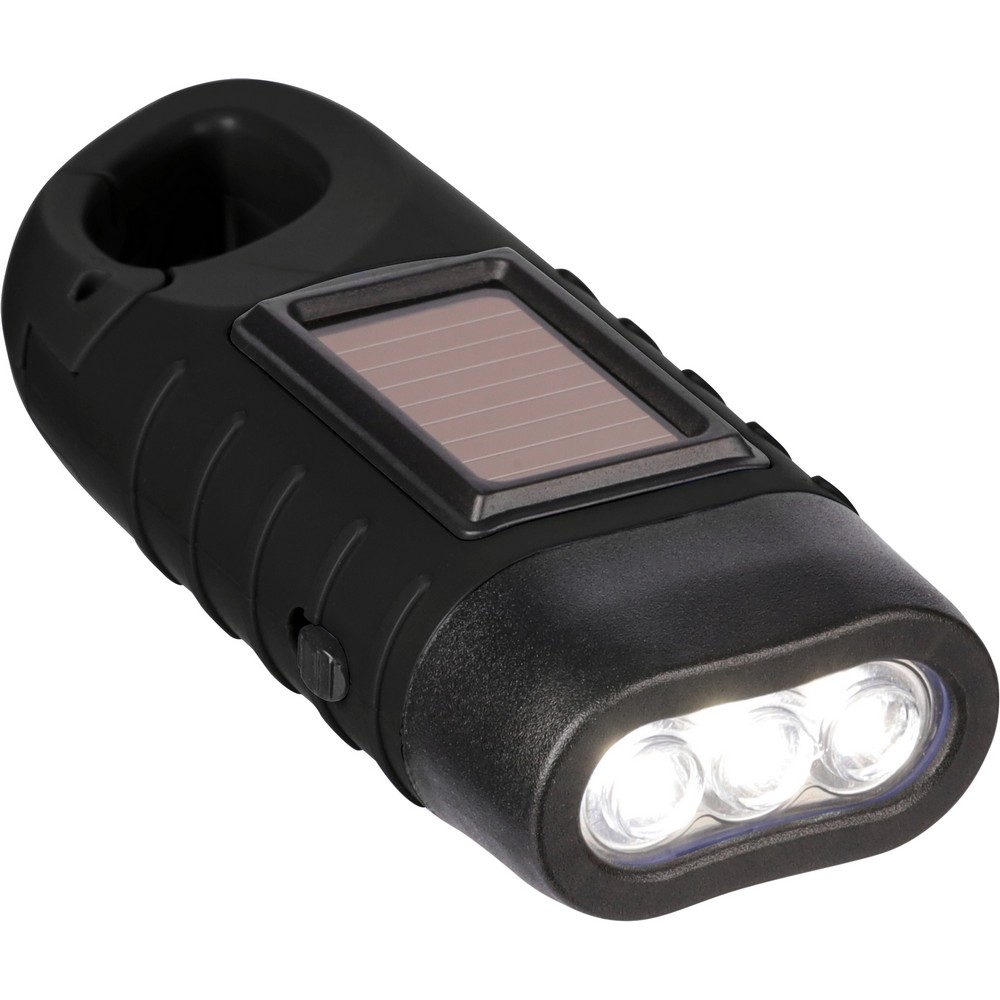 Latarka solarna, lampka LED Czarny VB346-03 (1)