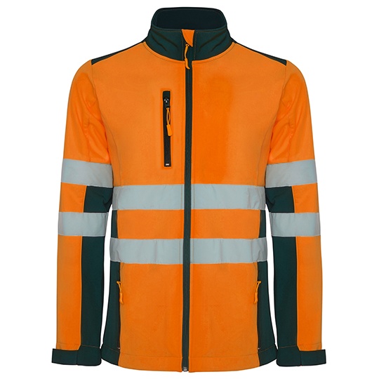 Kurtka Softshell Odblaskowa Wiatroszczelna - Red 60 & Fluor Yellow 221 Navy Blue 55 RY9303-585524 