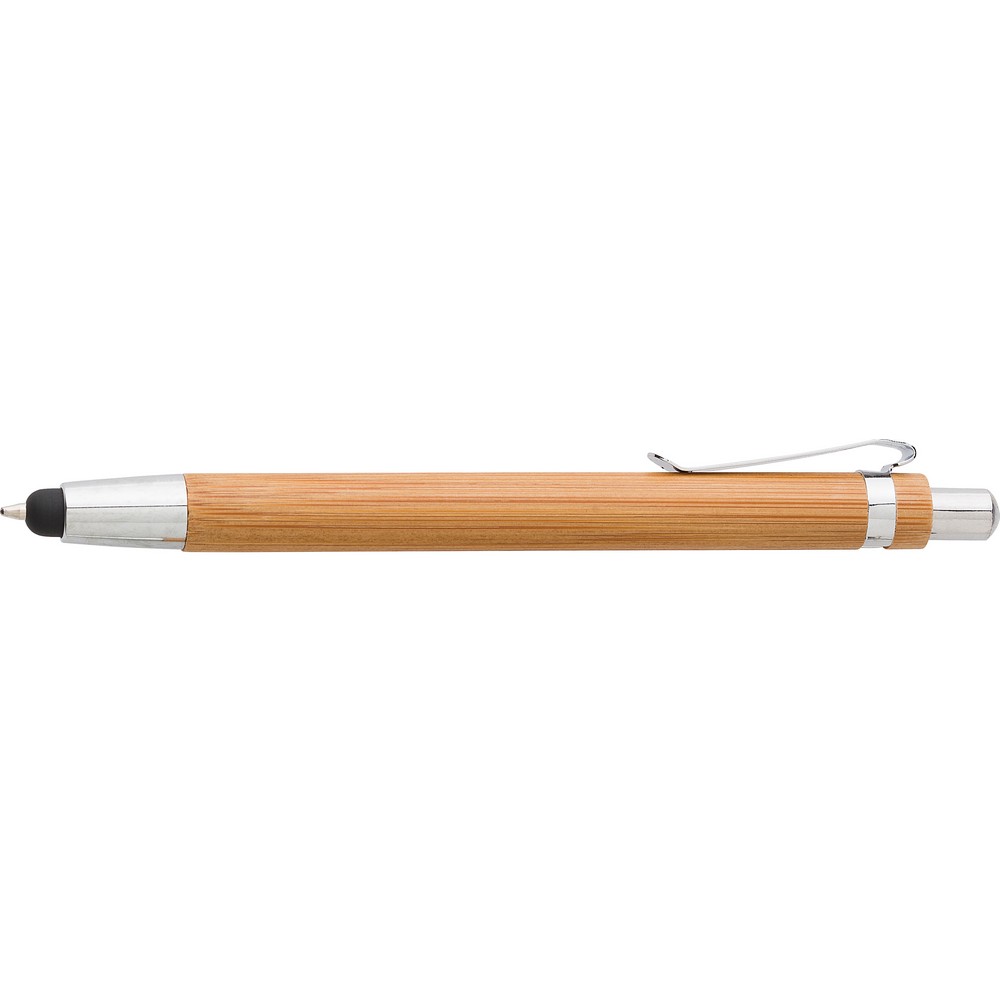 Bambusowy zestaw piśmienniczy, długopis touch pen i ołówek mechaniczny Brązowy V1803-16 (5)