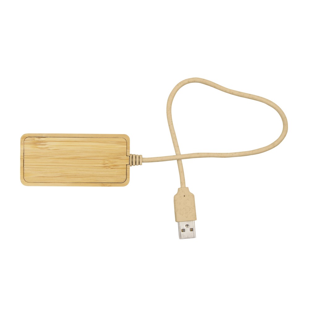Bambusowy hub USB i USB-C B'RIGHT | Kenzie Drewno V7283-17 (4)