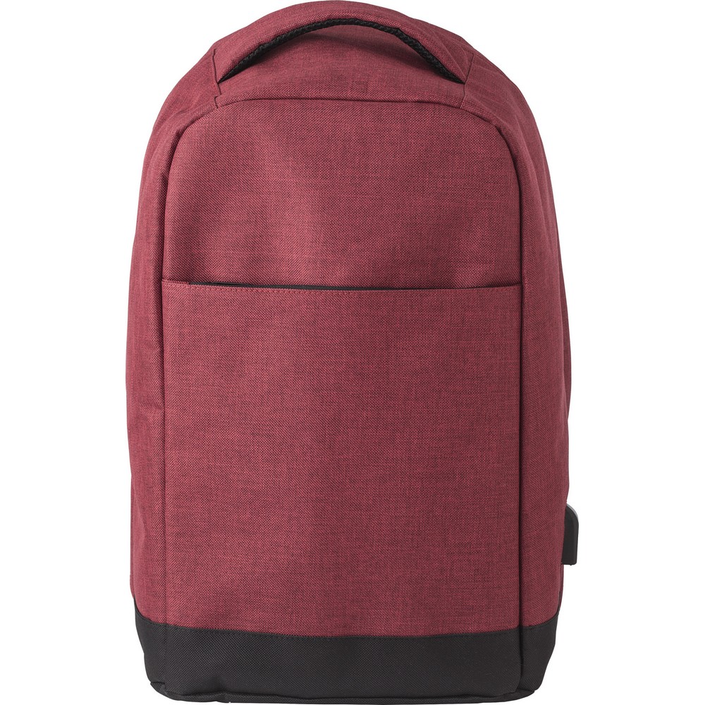 Plecak na laptopa 13", chroniący przed kieszonkowcami Burgund V0610-12 (1)