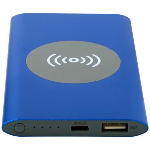 Juice bezprzewodowy powerbank o pojemności 4000 mAh Type-C z aluminium pochodzącego z recyklingu  Królewski niebieski 12438453 (5)