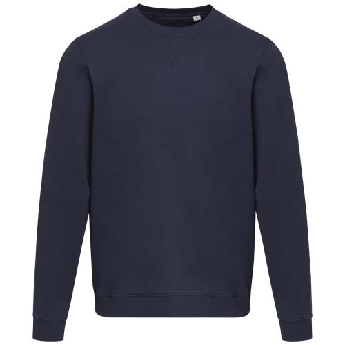 Jasper organiczna bluza unisex z recyklingu o gramaturze 280 g/m² z okrągłym dekoltem i certyfikatem OCS Granatowy 3956155A (2)