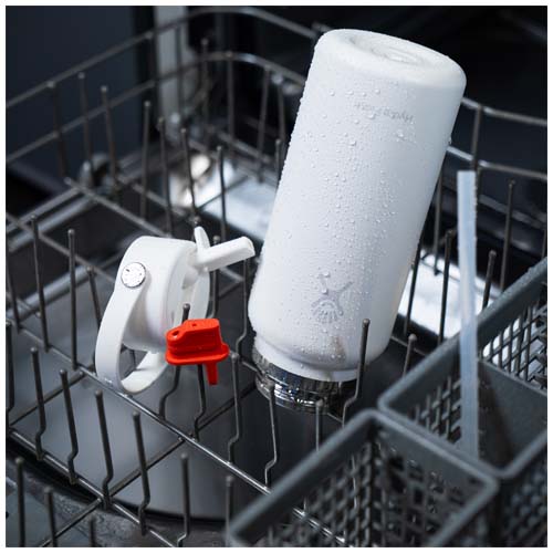 Hydro Flask Wide Mouth 946 ml – termoizolowana butelka na wodę ze stali nierdzewnej, z nakrętką ze słomką Biały 10099201 (3)