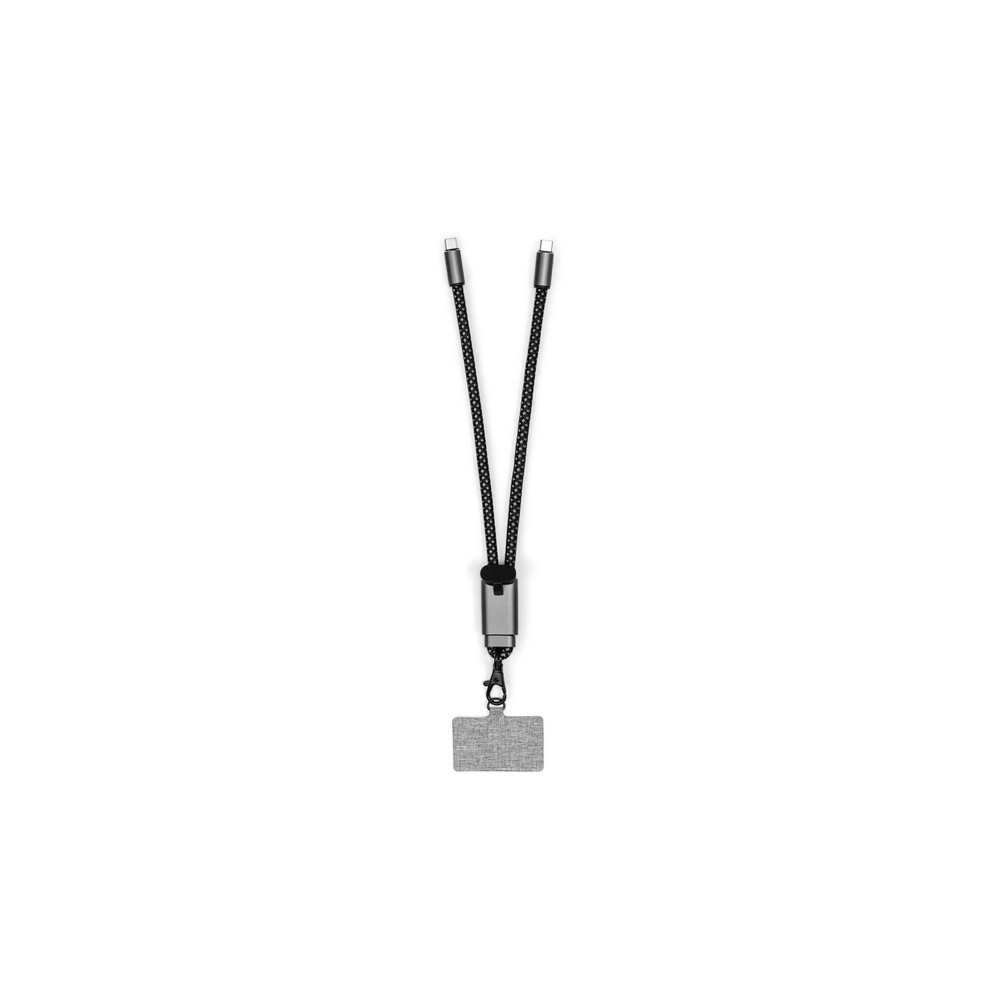 Kabel do ładowania i synchronizacji BrandCharger Lany Wristband Charge Grafitowy VA554-15 (5)
