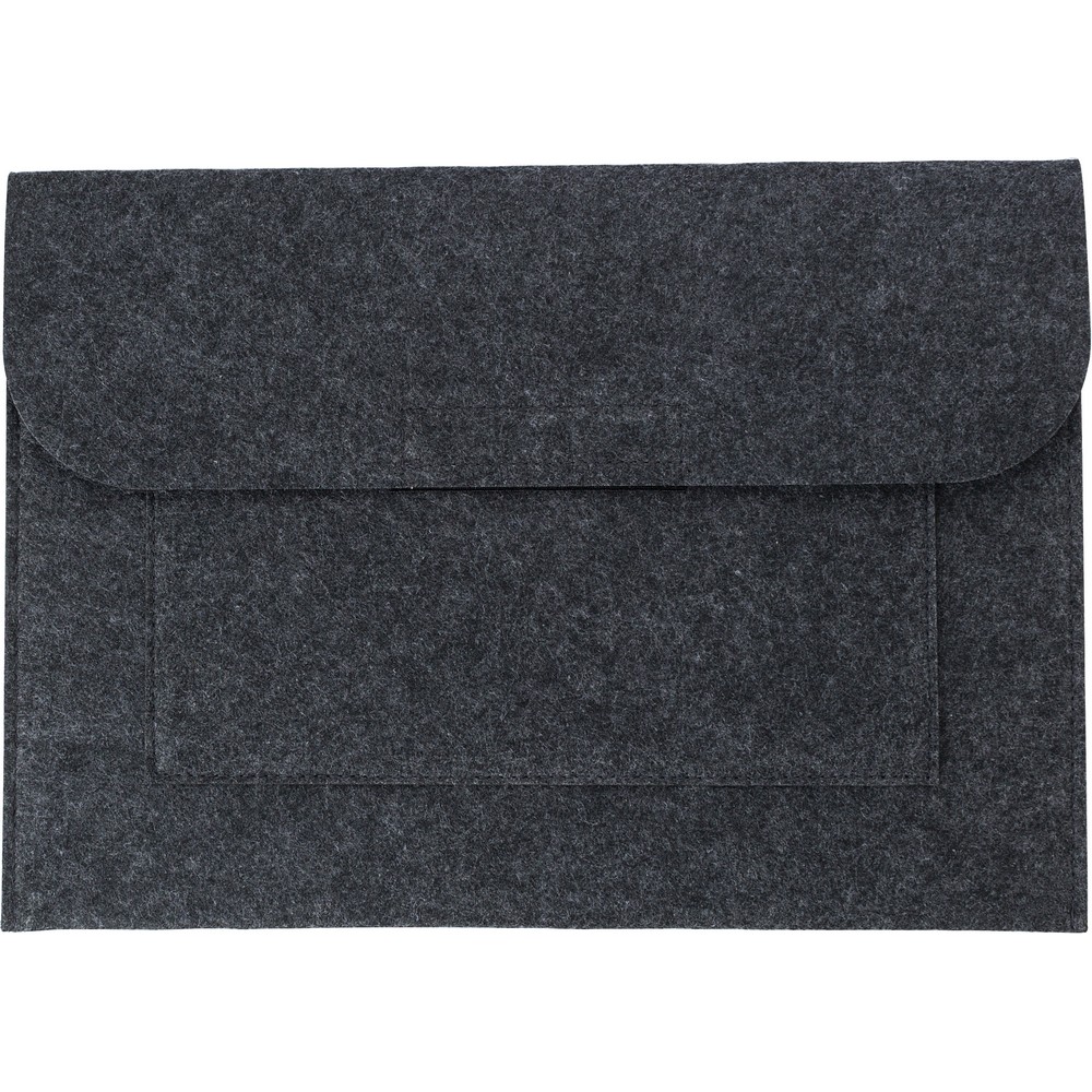 Etui na laptopa z filcu RPET, teczka na dokumenty Grafitowy V1254-15 