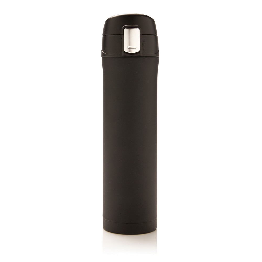 Kubek termiczny 450 ml, stal nierdzewna z recyklingu Czarny P435.501 (2)