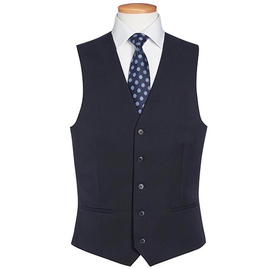 Kamizelka Męska Slim Poliester Navy BR671-478925 