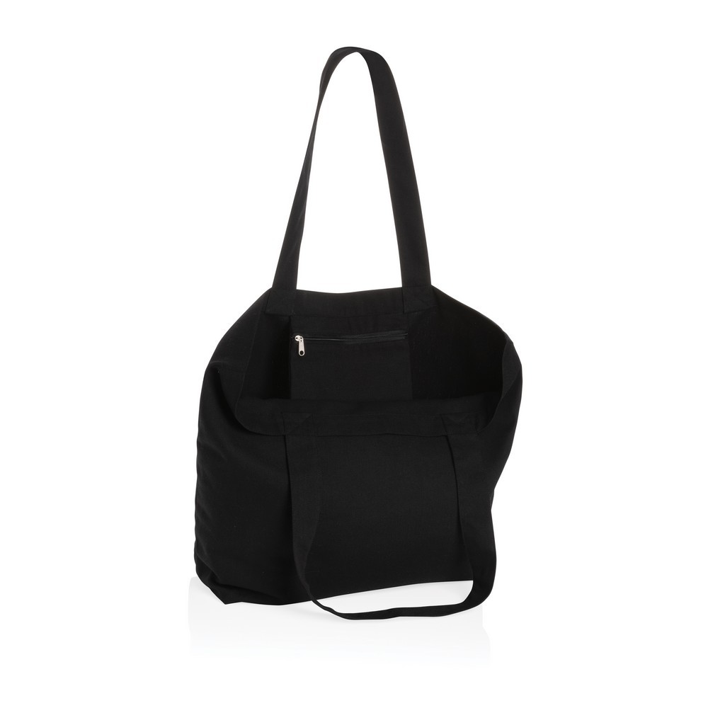 Torba na zakupy AWARE™, bawełna z recyklingu Czarny P762.961 (1)