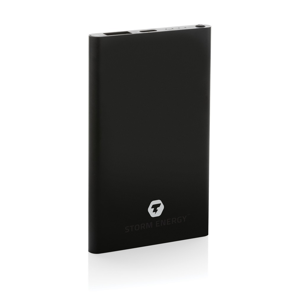Power bank 4000 mAh z aluminium z recyklingu Czarny P322.421 (6)