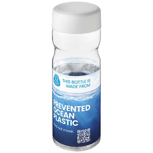 H2O Active® Eco Base 650 ml screw cap water bottle Przezroczysty-Biały 21043592 (1)