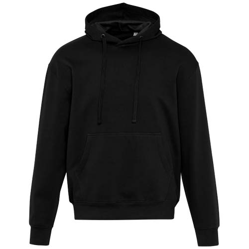 Boris 280 g/m2 bluza z kapturem unisex z bawełny organicznej z certyfikatem OCS w stylu oversize Czarny 3956390A (2)