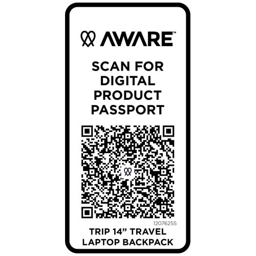 Trip Aware™, plecak na laptopa 14 cali wykonany z materiałów z recyklingu, 9 l Szaroniebieski 12076255 (6)