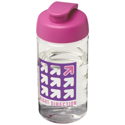 Bidon H2O Bop® o pojemności 500 ml z wieczkiem zaciskowym Przezroczysty-Różowy 21005008 (1)