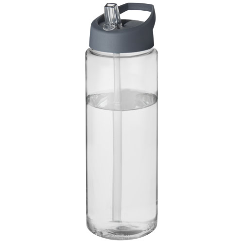 Bidon H2O Vibe o pojemności 850 ml z wieczkiem z dzióbkiem Przezroczysty-Burzowy szary 21009617 