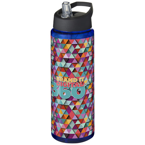 Bidon H2O Vibe o pojemności 850 ml z wieczkiem z dzióbkiem Niebieski-Czarny 21009604 (1)