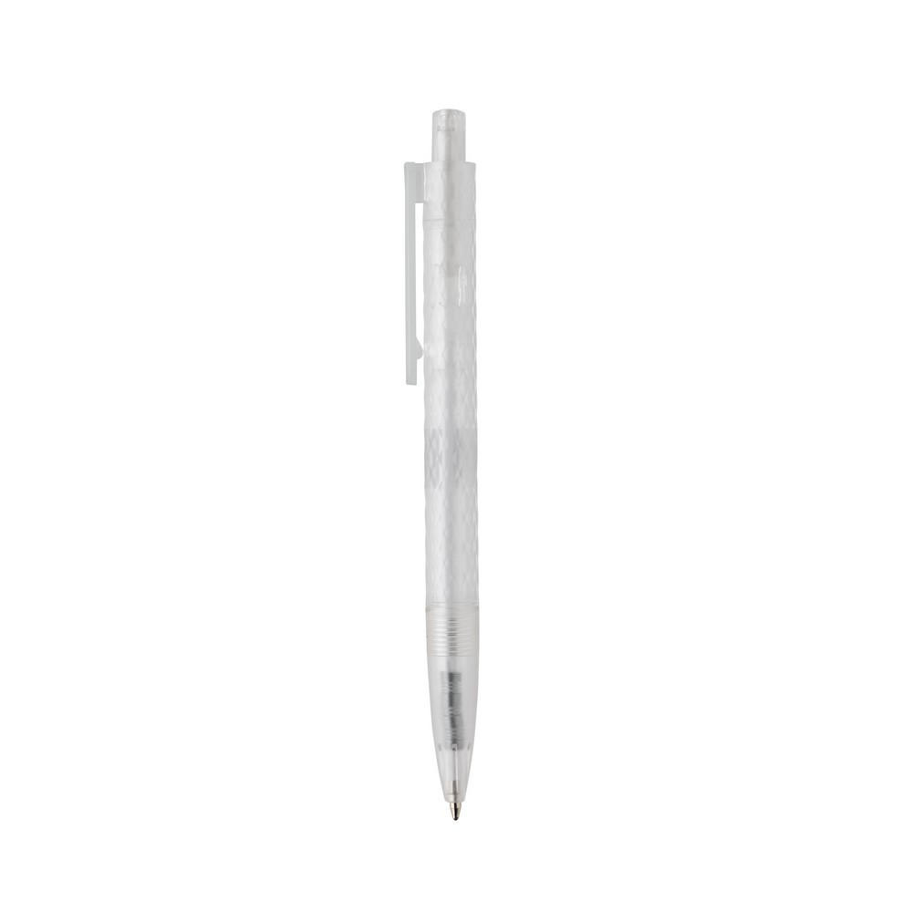 Geometryczny długopis z PC z recyklingu X3 Frosted Biały P611.3303 (1)