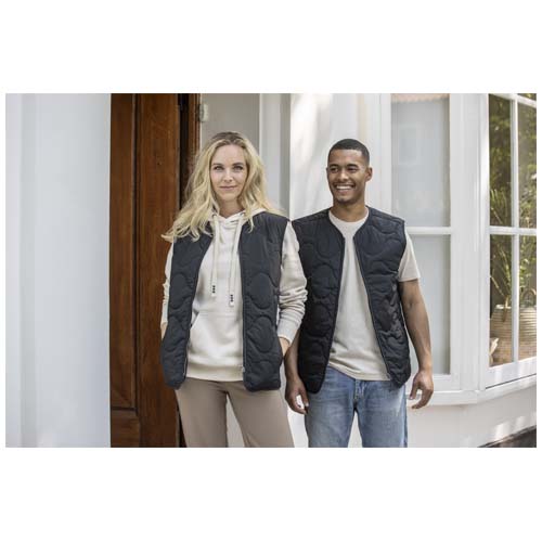 Quartz pikowany bezrękawnik typu unisex z recyklingu z certyfikatem GRS Czarny 39477900 (4)