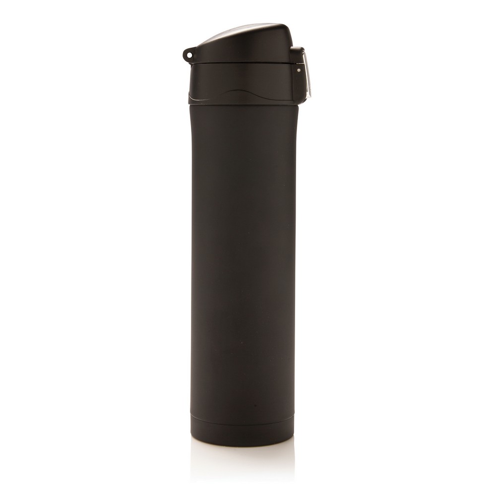Kubek termiczny 450 ml, stal nierdzewna z recyklingu Czarny P435.501 (3)