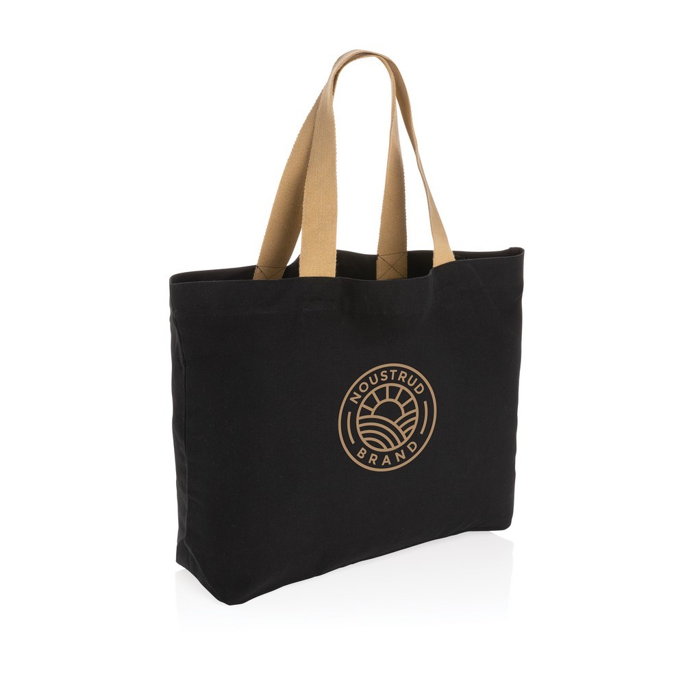 Torba na zakupy AWARE™, bawełna z recyklingu Czarny P762.951 (2)