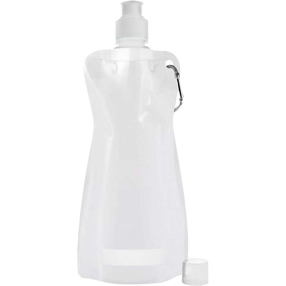 Składany bidon 420 ml z karabińczykiem Biały V6503-02 
