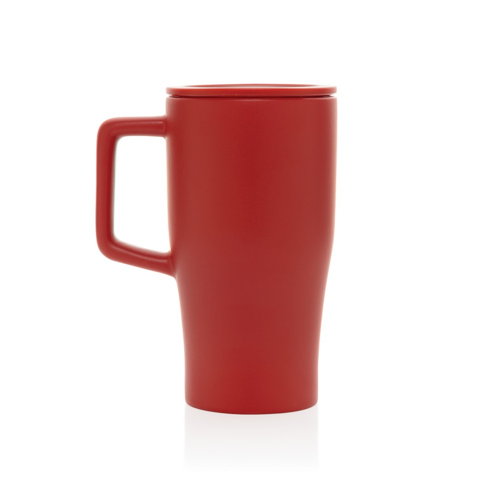 Ceramiczny kubek podrożny 490 ml Czerwony P437.2204 (2)